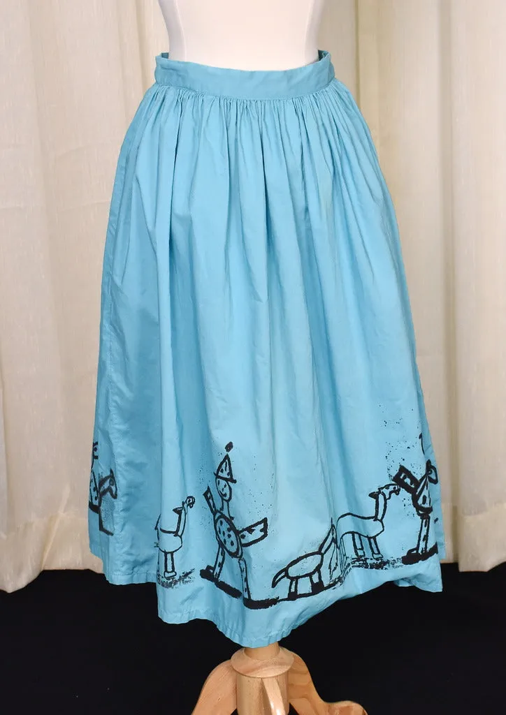 1950s Clowns & Horses Skirt