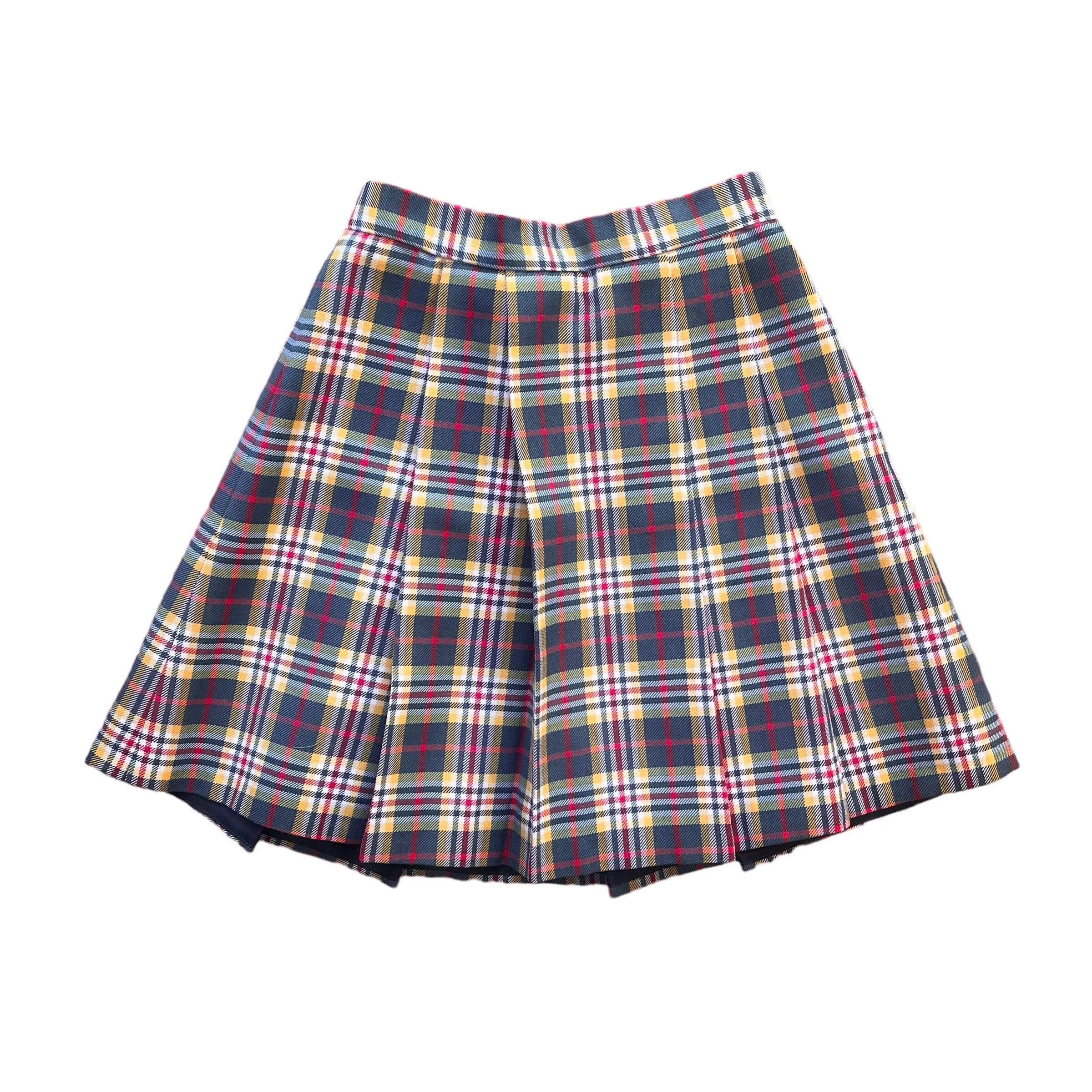 1960's Pleated Tartan  Skirt / 5-6Y