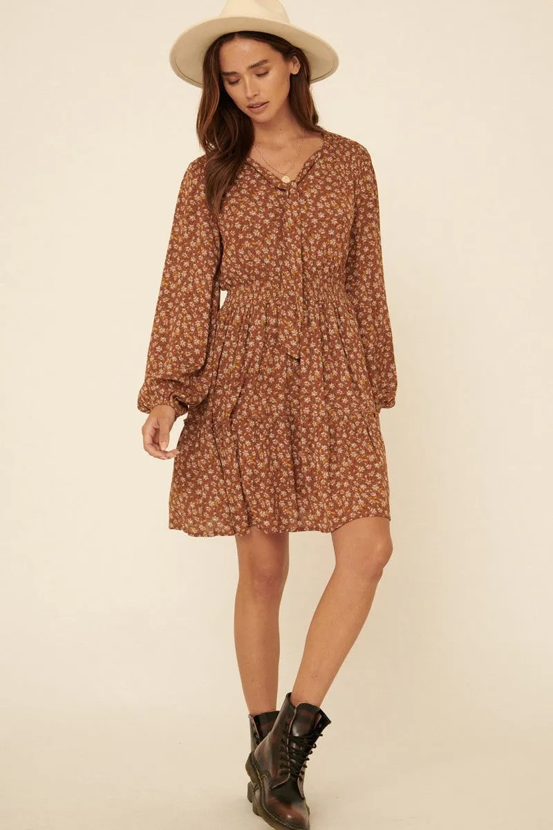 A Floral-print Mini Dress