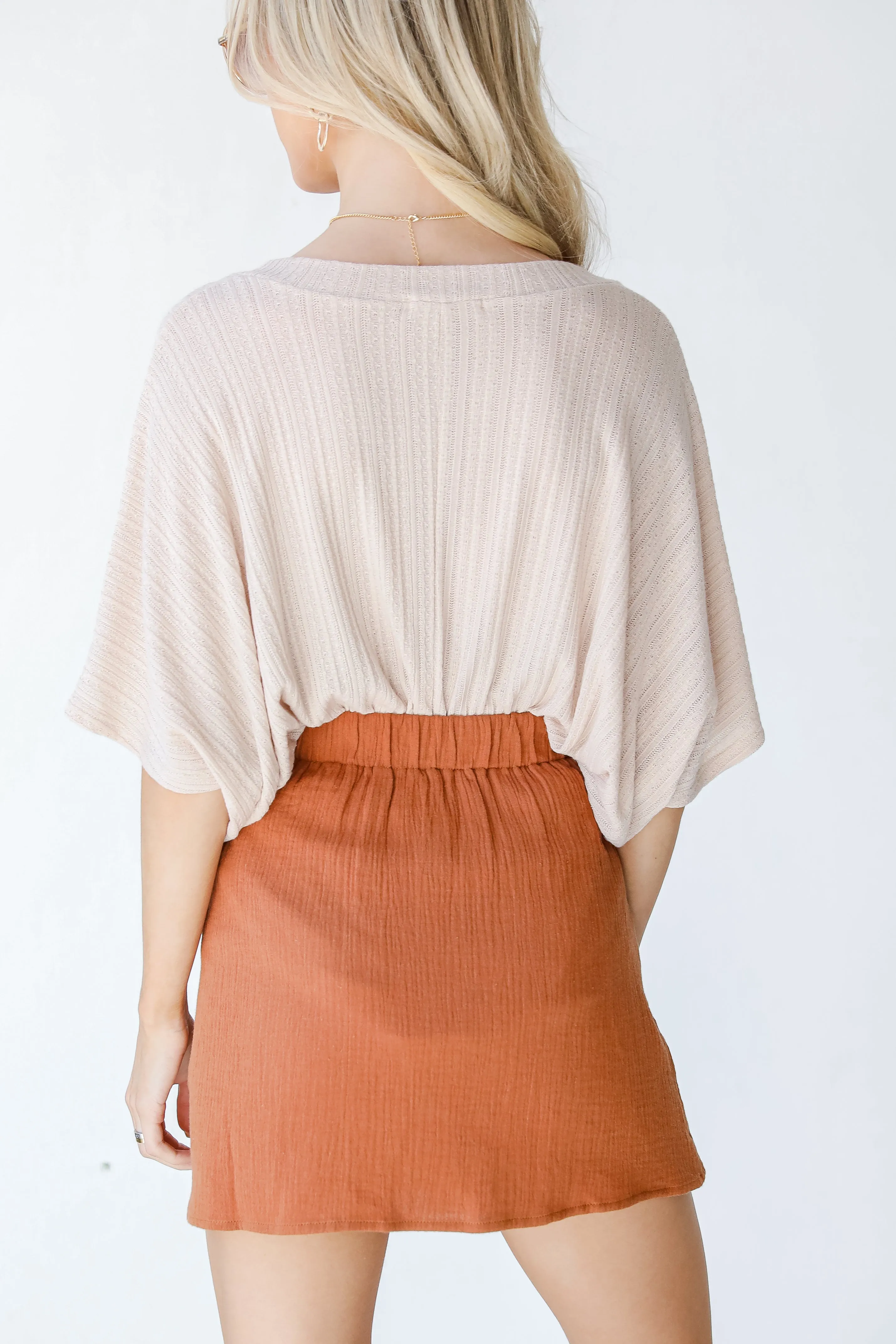 Always A Twist Wrap Mini Skirt