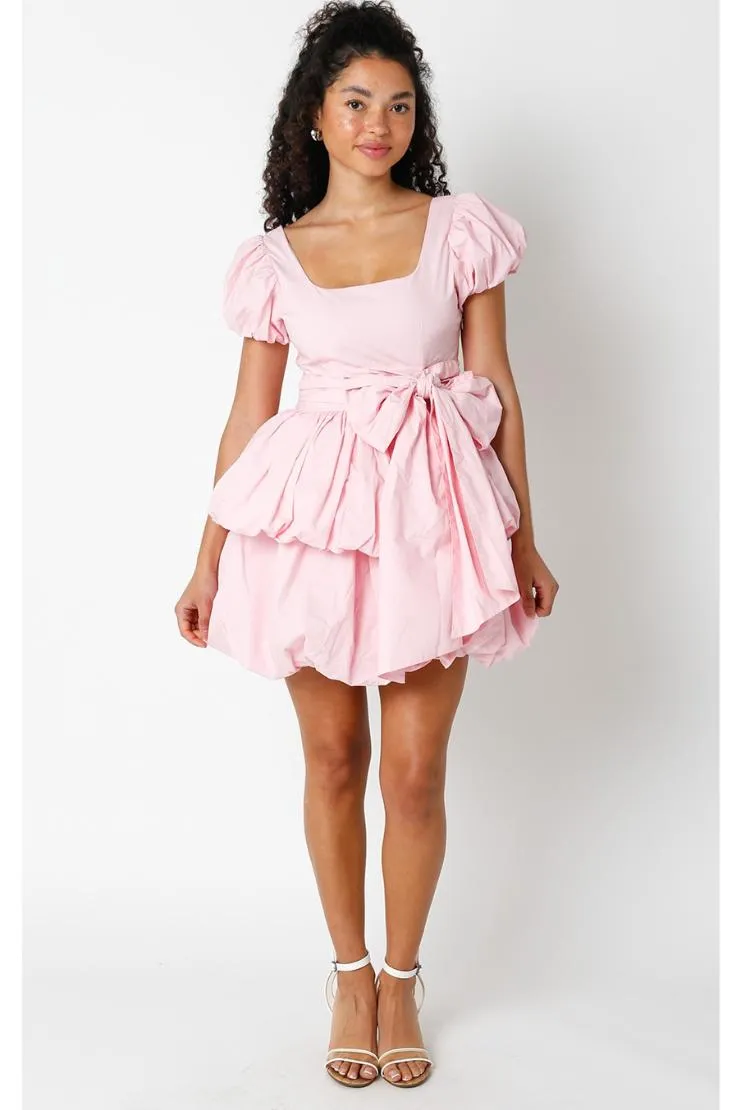 Anabelle Southern Belle Layered Mini Dress - Vintage Pink