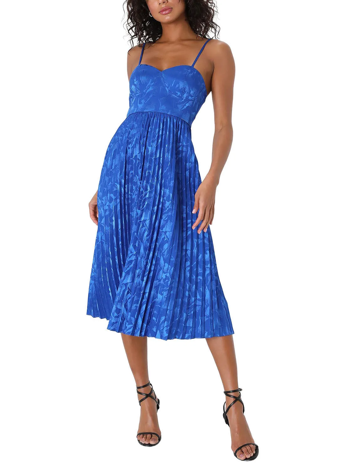 Anastasia Pleated Midi Dress