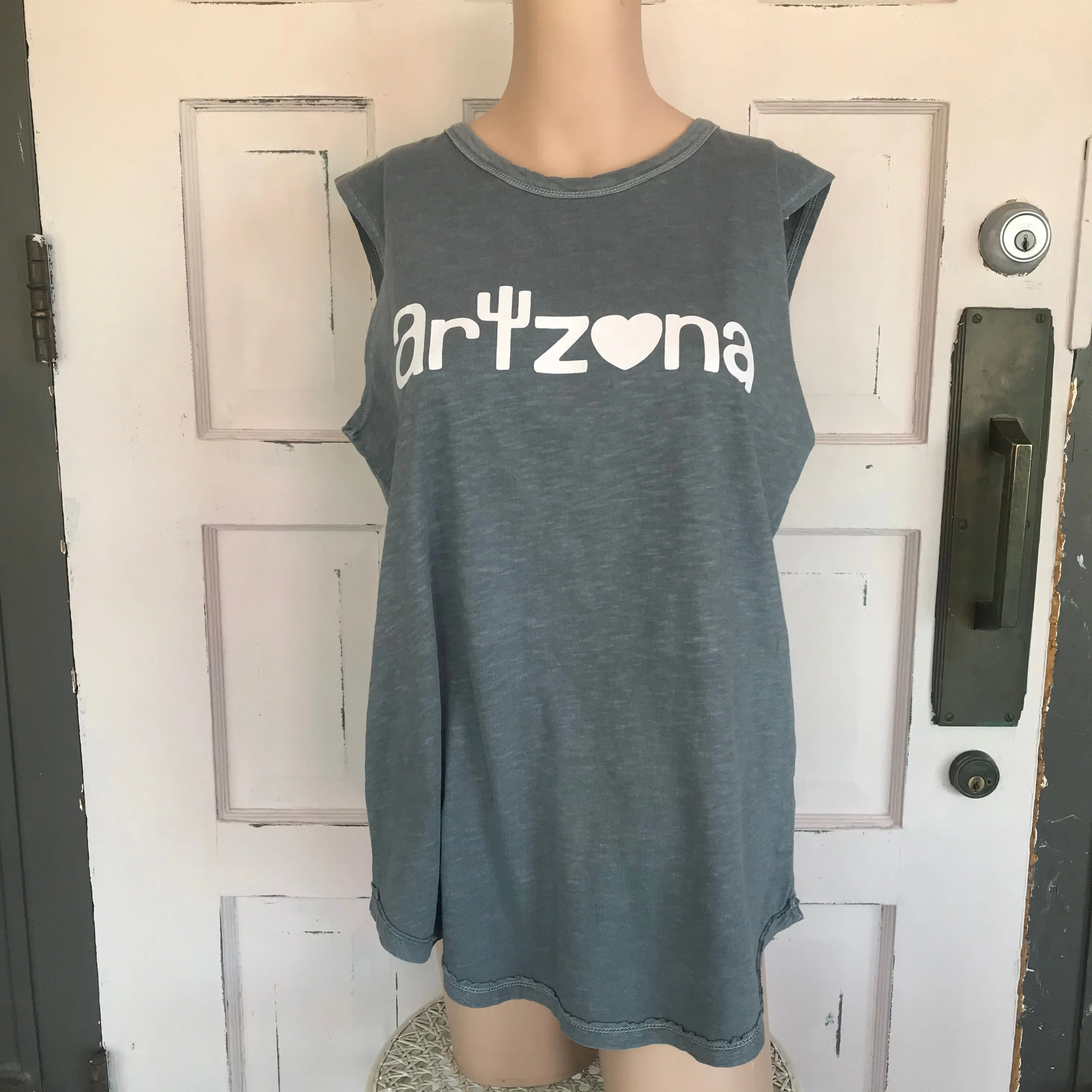 AZ Gray Sleeveless Tee