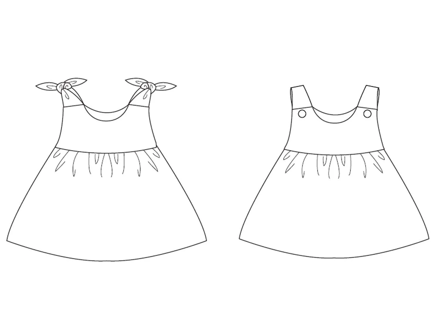 Baby Pinafore dress sewing pattern ebook pdf LIPSIA