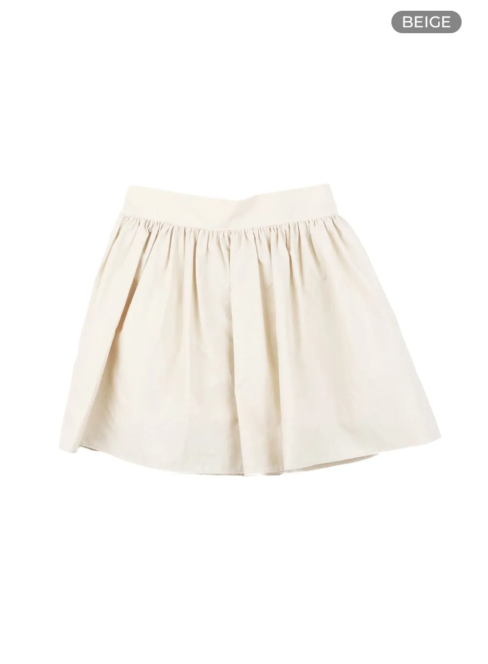 Banding Strap Cotton Mini Skirt OM425