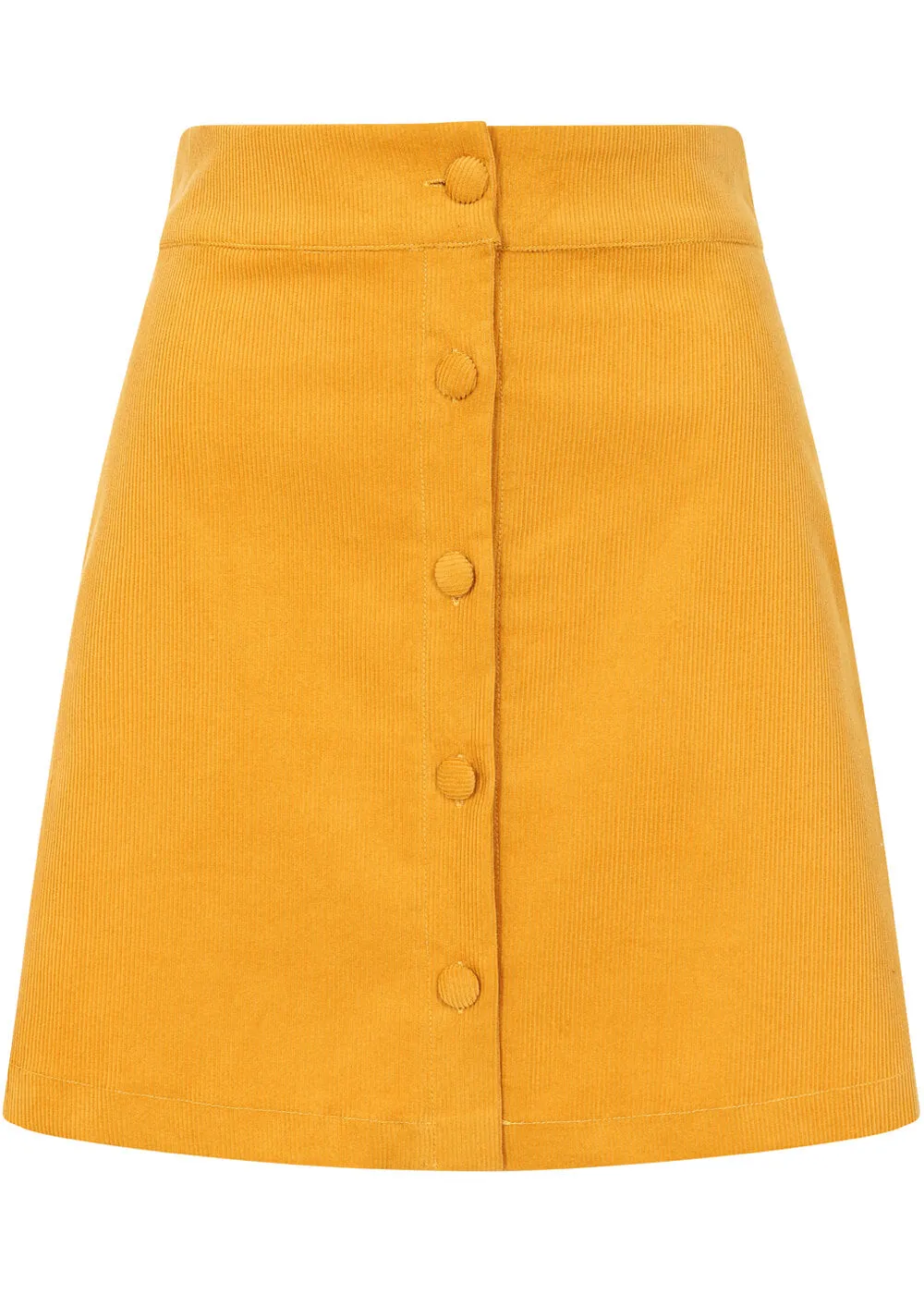 Banned Sundown Corduroy 60's Skirt Mustard