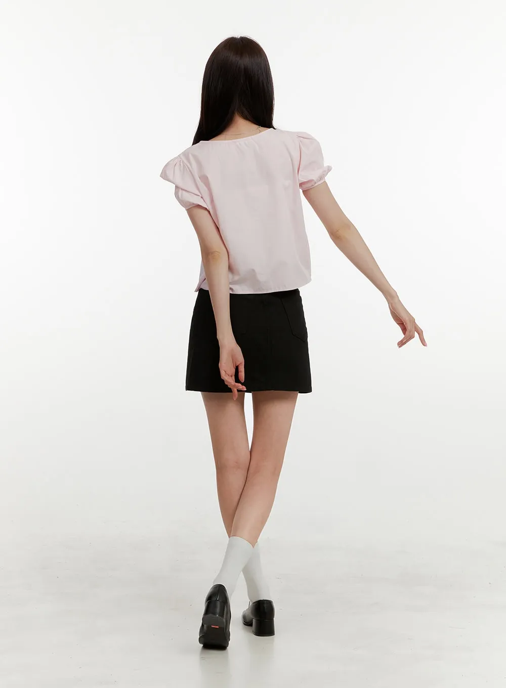 Basic Cotton Mini Skirt OY409