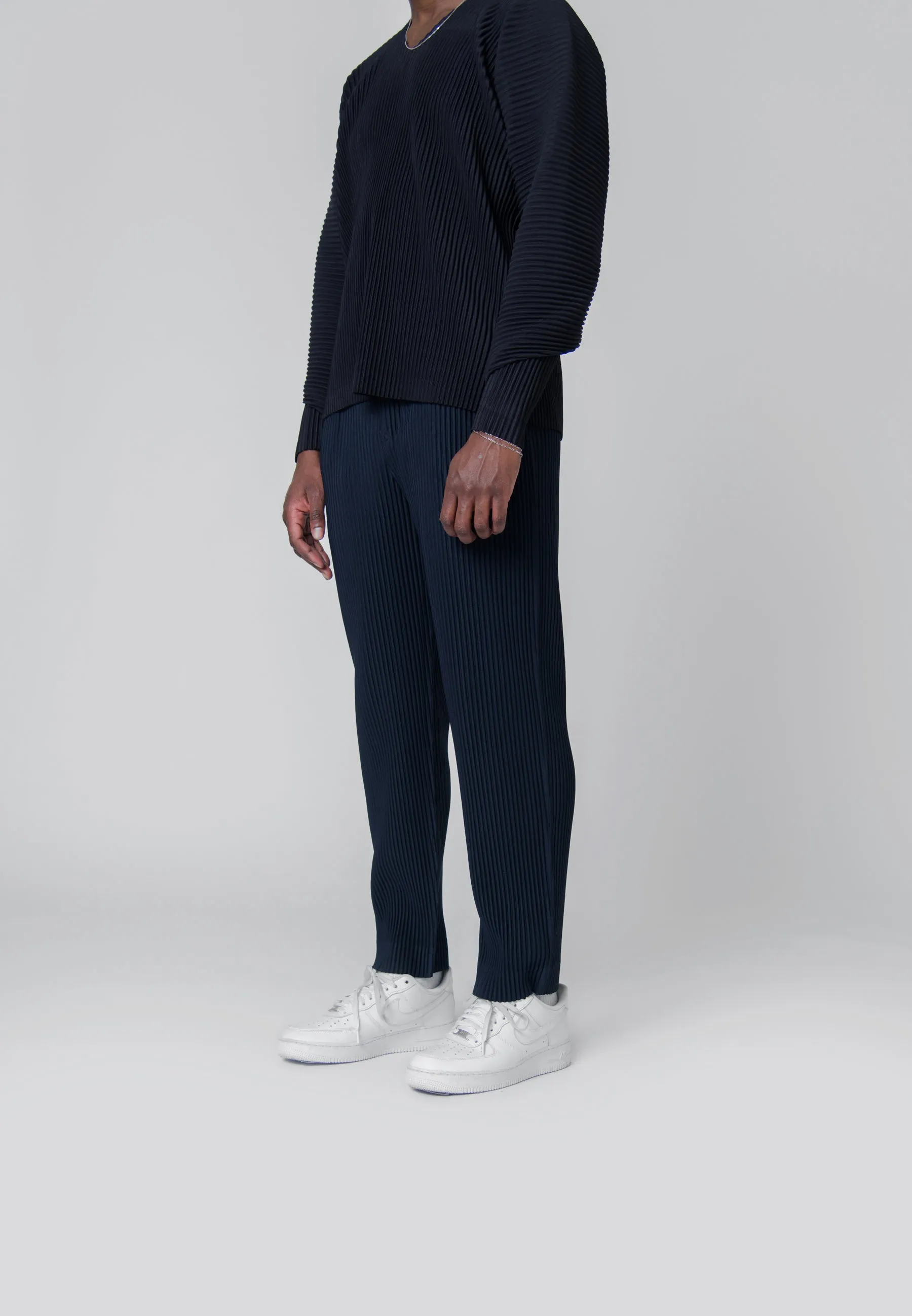 Basics Pleated Trouser Navy JF350-75