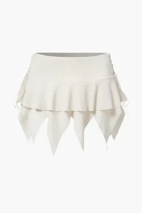 Chic Beige Crepe A-Line Mini Skirt - Stylish Womens Fashion Essential