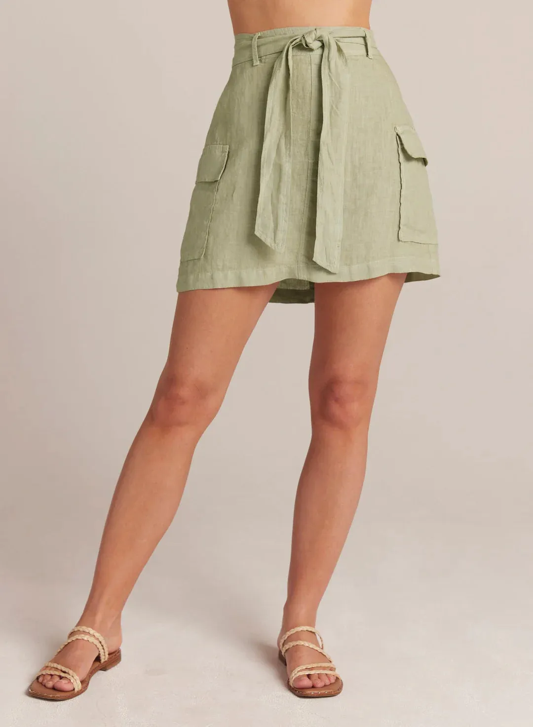 Belted Cargo Mini Skirt