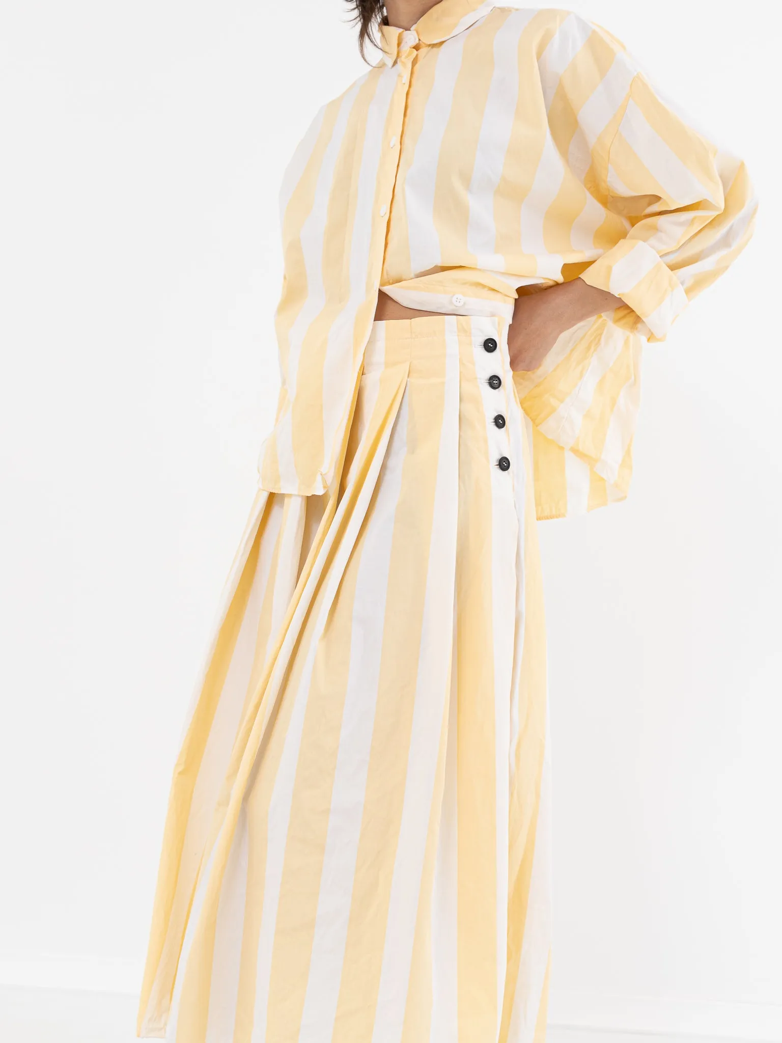 Bergfabel Matilde Skirt, Yellow Stripe