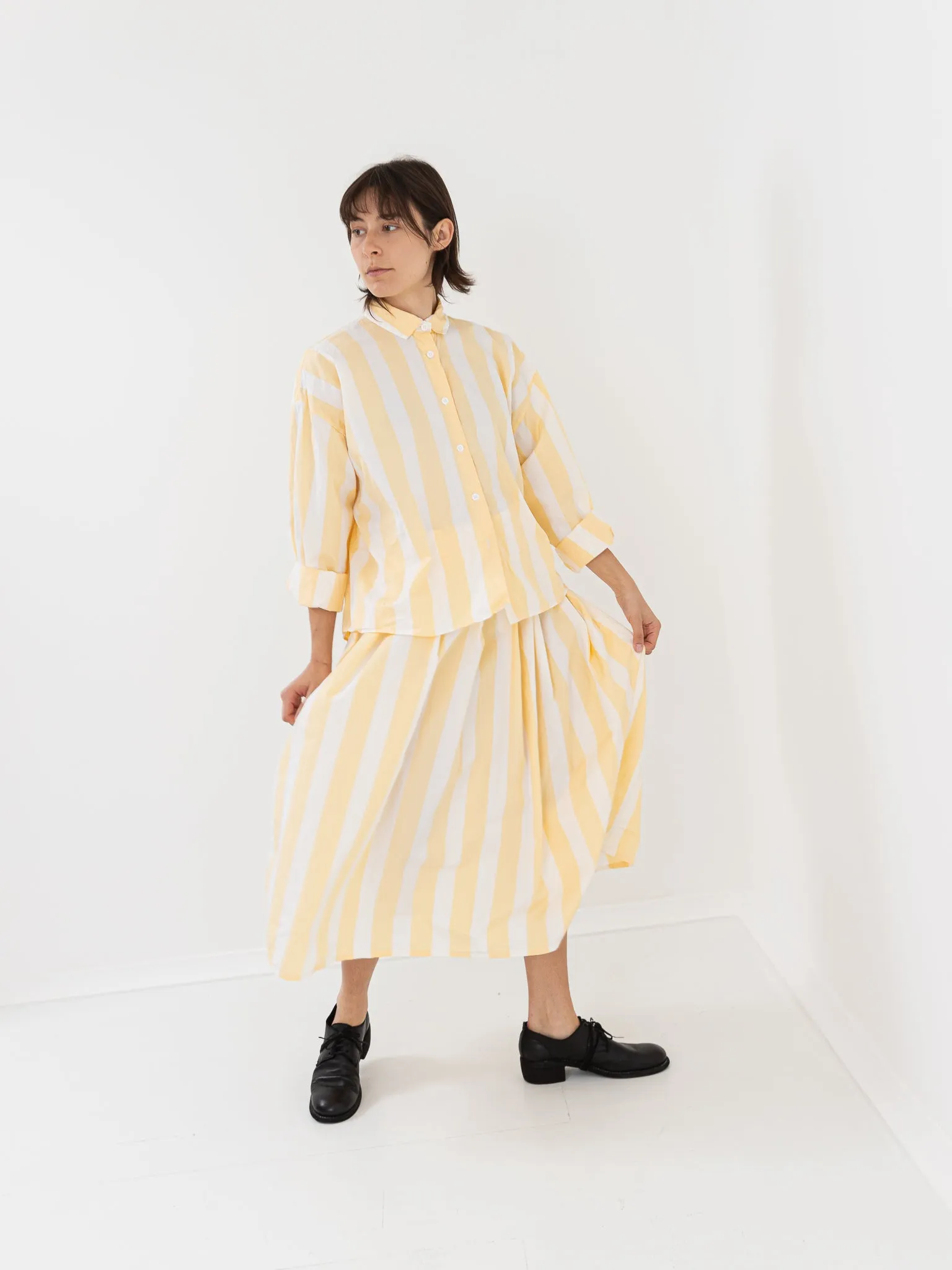 Bergfabel Matilde Skirt, Yellow Stripe