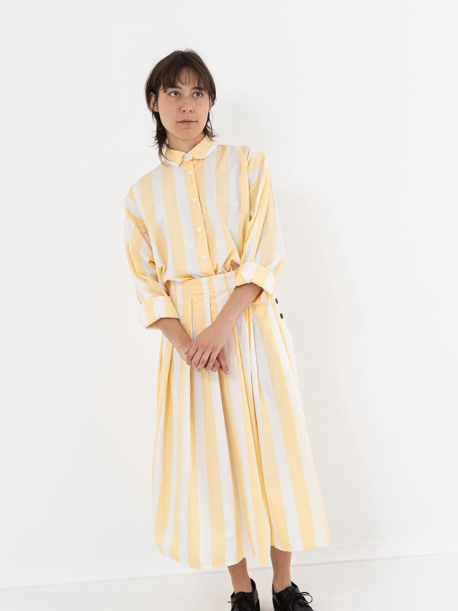 Bergfabel Matilde Skirt, Yellow Stripe