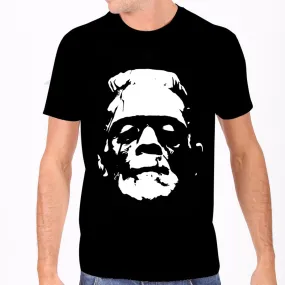 Black and White Frankenstein Face Tee