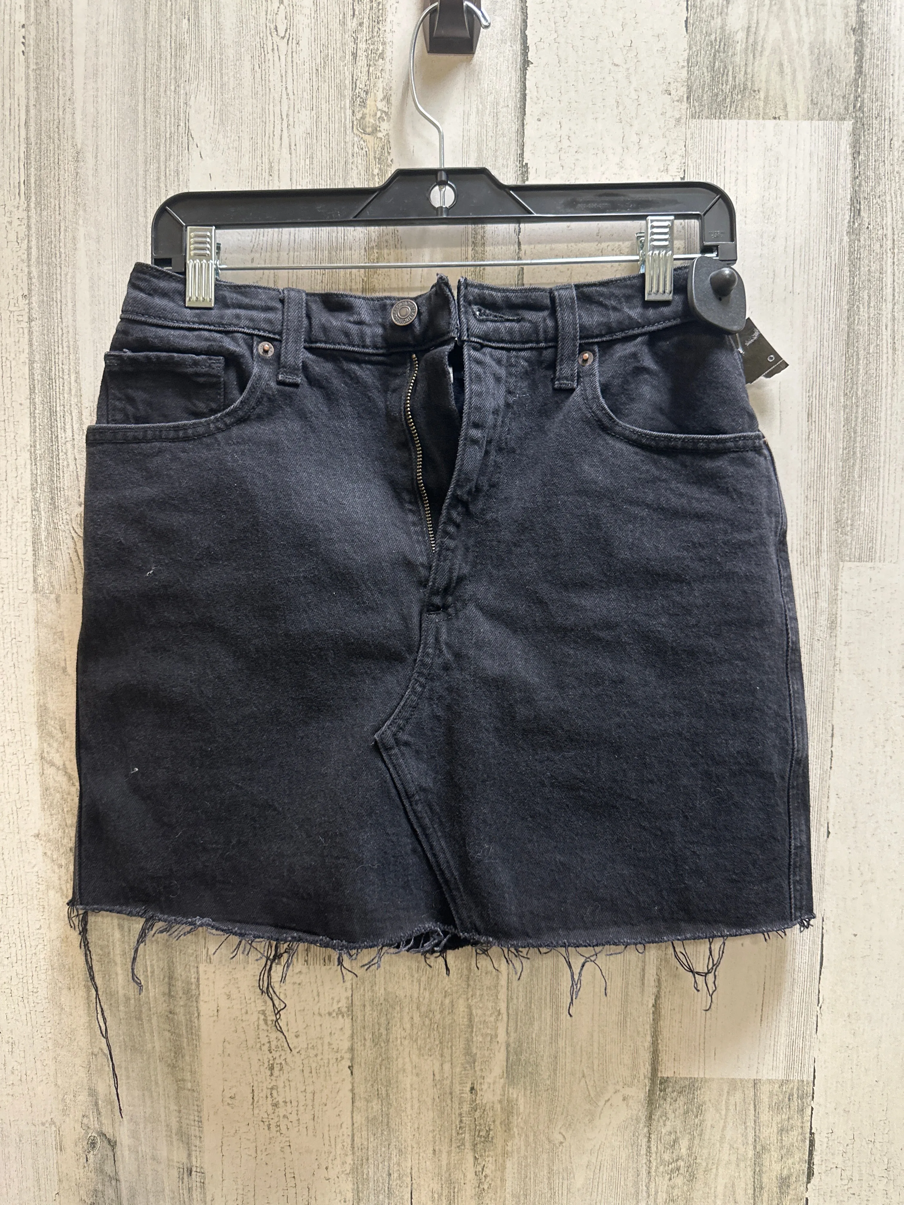 Black Denim Skirt Midi Abercrombie And Fitch, Size 6