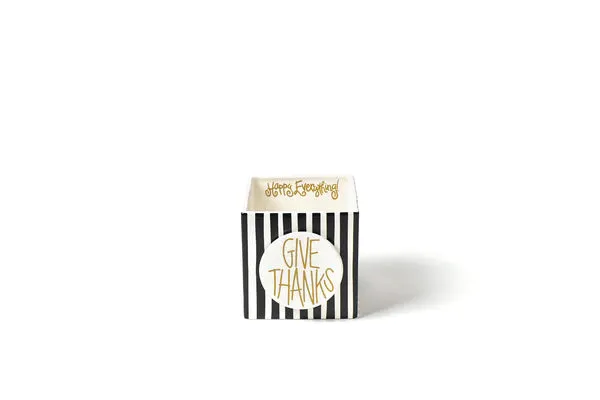 Black Stripe Mini Nesting Cube Medium