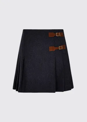 Blossom Tweed Skirt - Navy