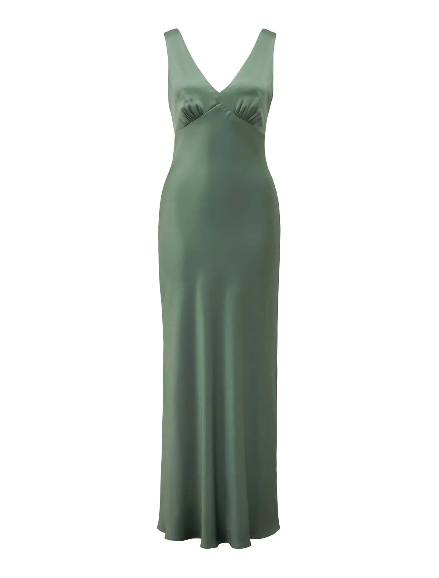 Cameron V Neck Satin Maxi Dress