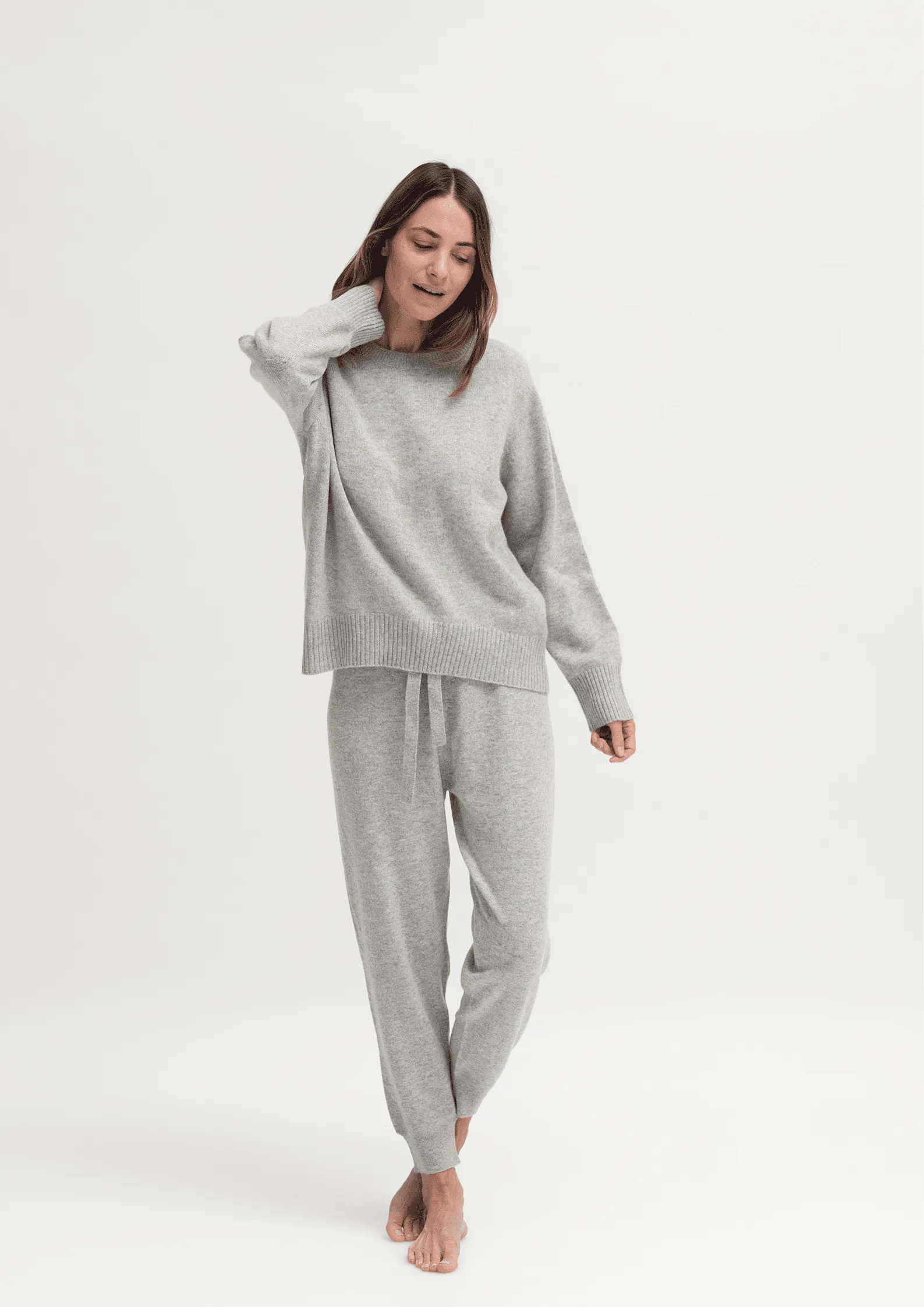 Cashmere Crew Sweater Grey