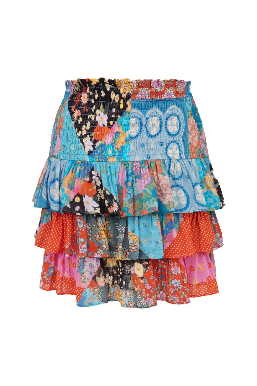 Cha Cha Shirred Mini Skirt