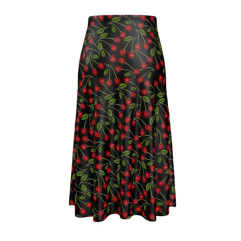 Cherry Bomb Midi Skirt