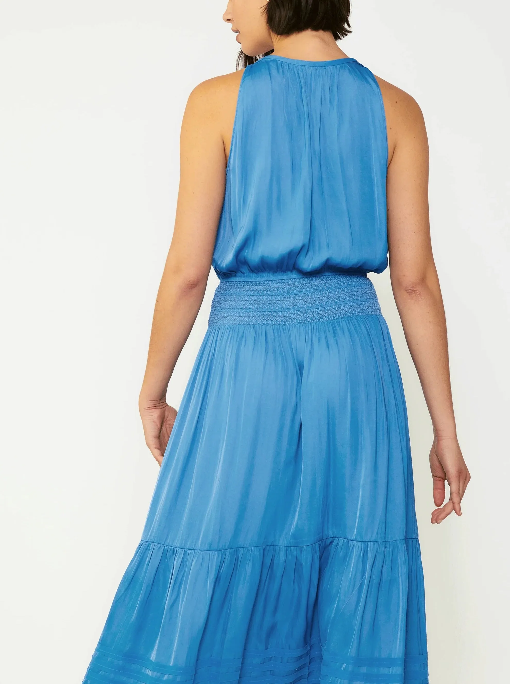 Current Air Halter Key Hole Midi Dress