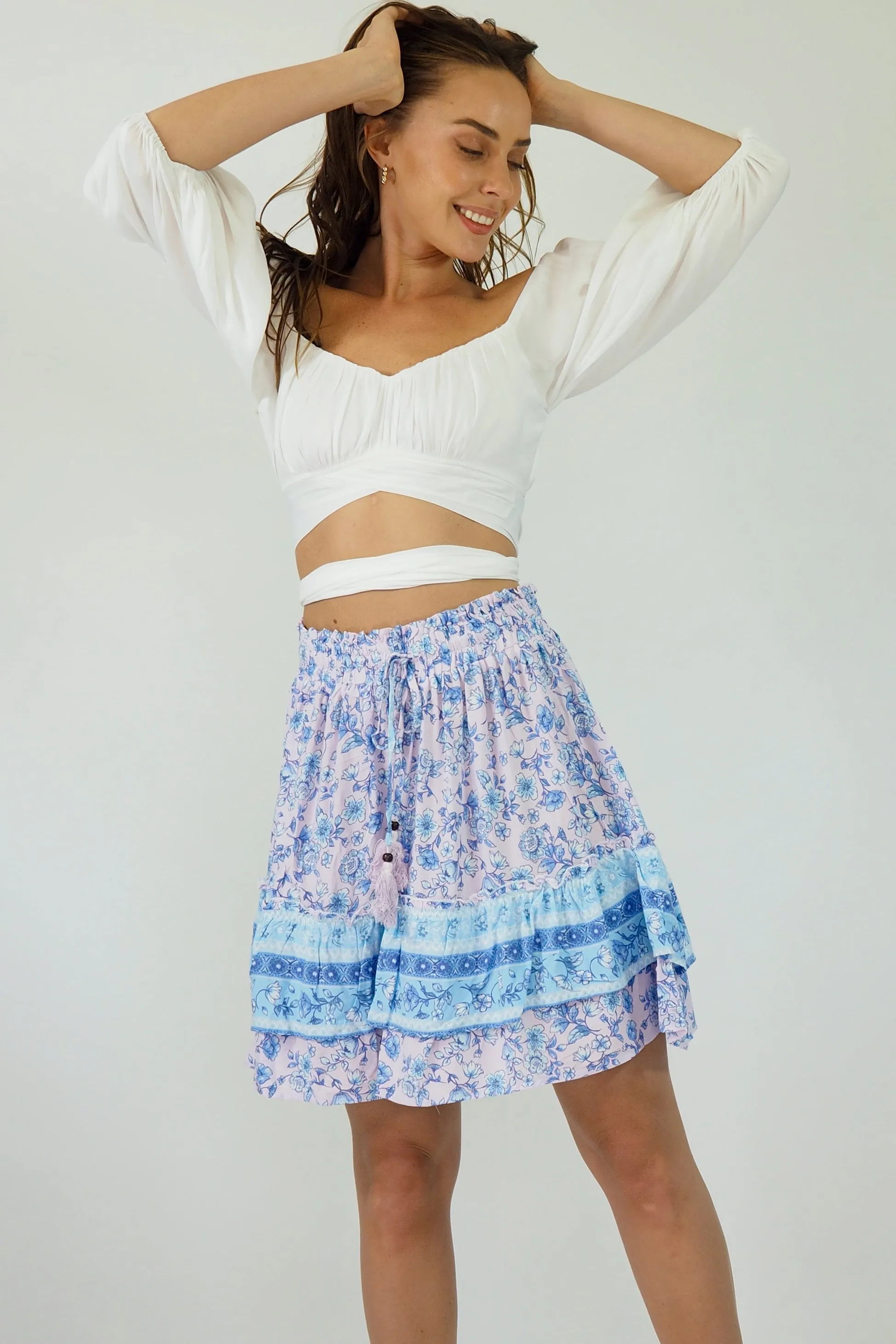 Delphine Mini Skirt - Pink/Blue/Purple