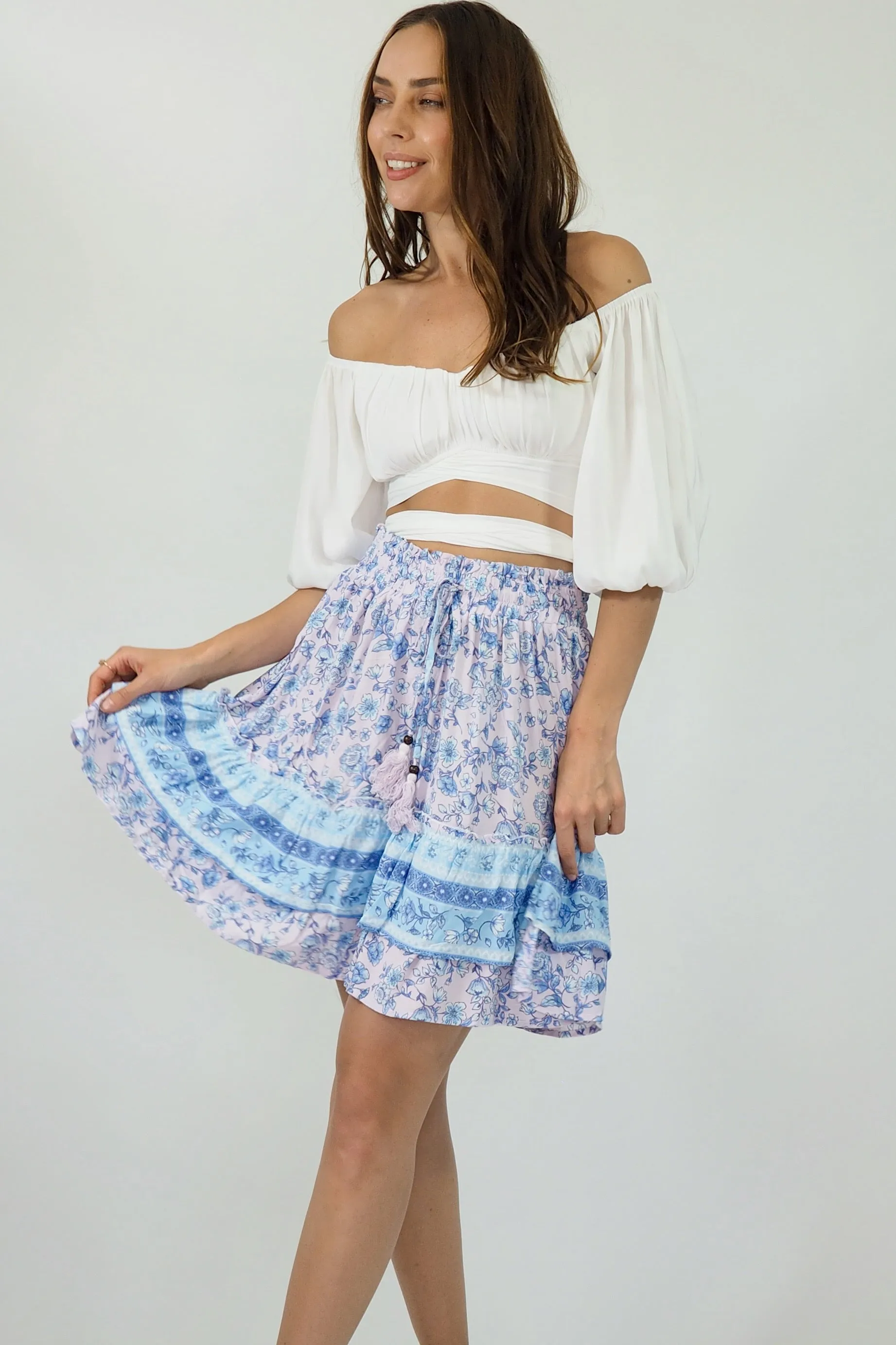 Delphine Mini Skirt - Pink/Blue/Purple