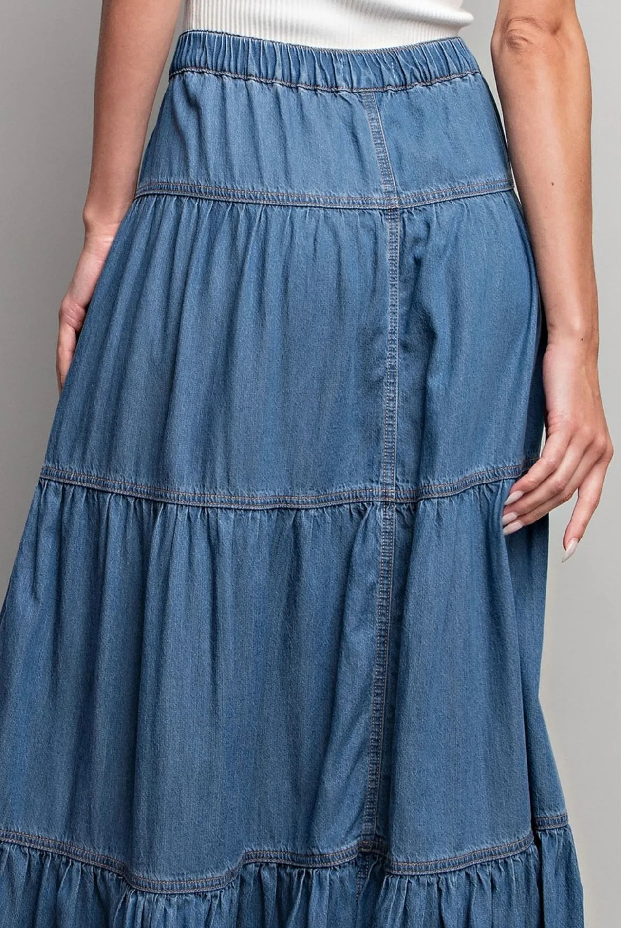 Denim Maxi Skirt