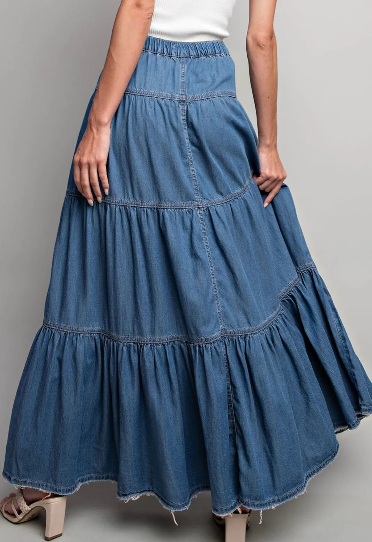 Denim Maxi Skirt