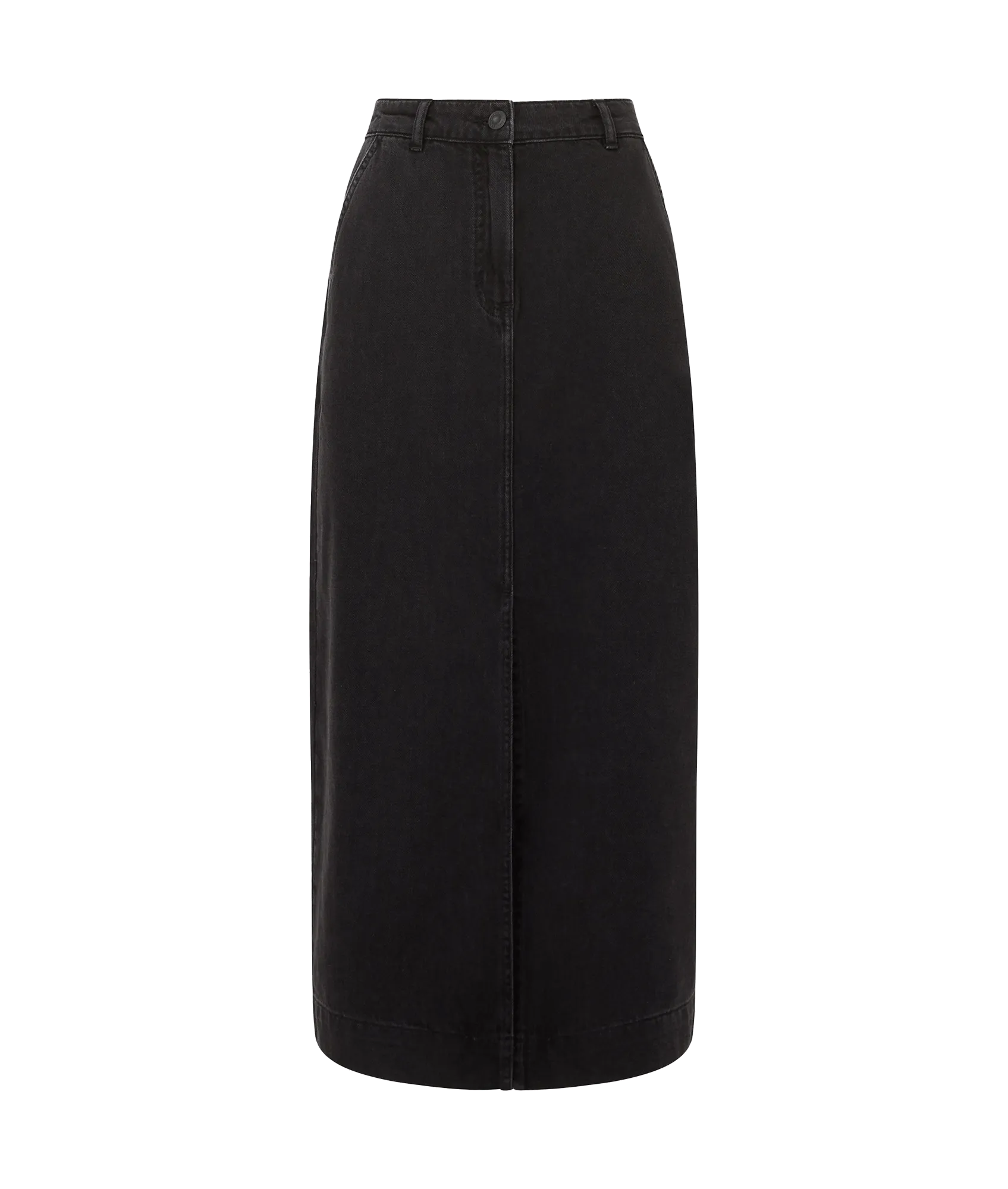 Denver Denim Midaxi Skirt - Black