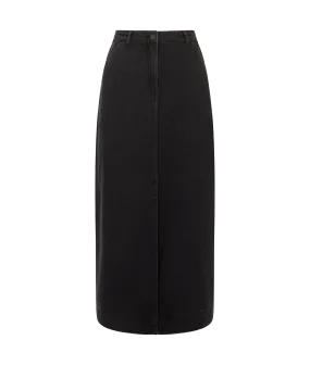 Denver Denim Midaxi Skirt - Black