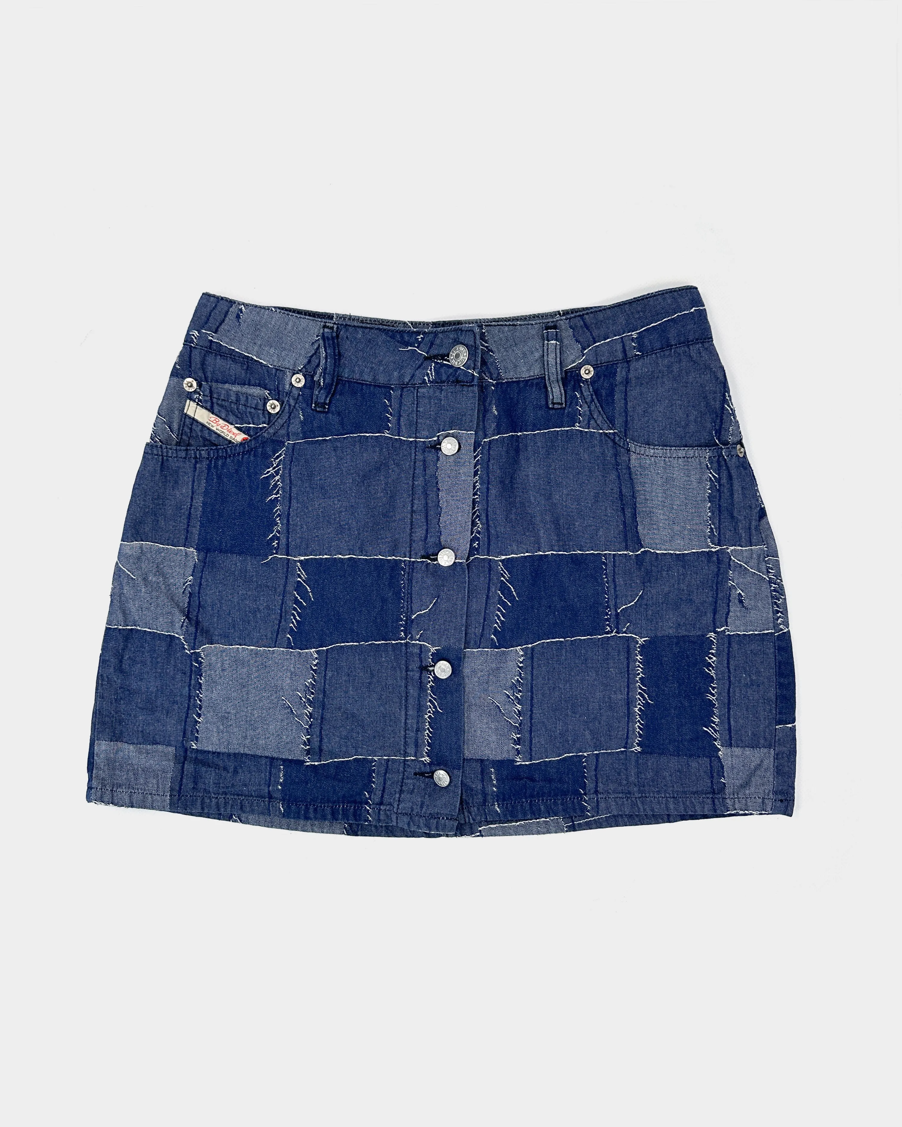 Diesel Squared Denim Skirt 2000's