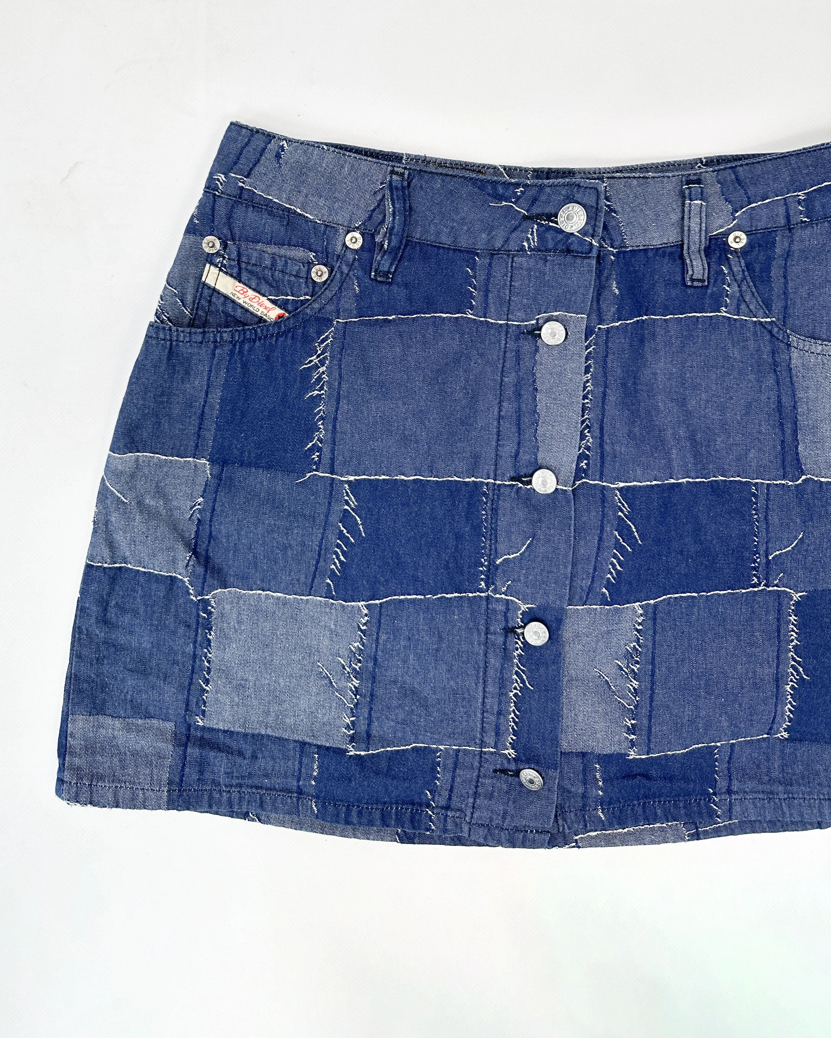 Diesel Squared Denim Skirt 2000's