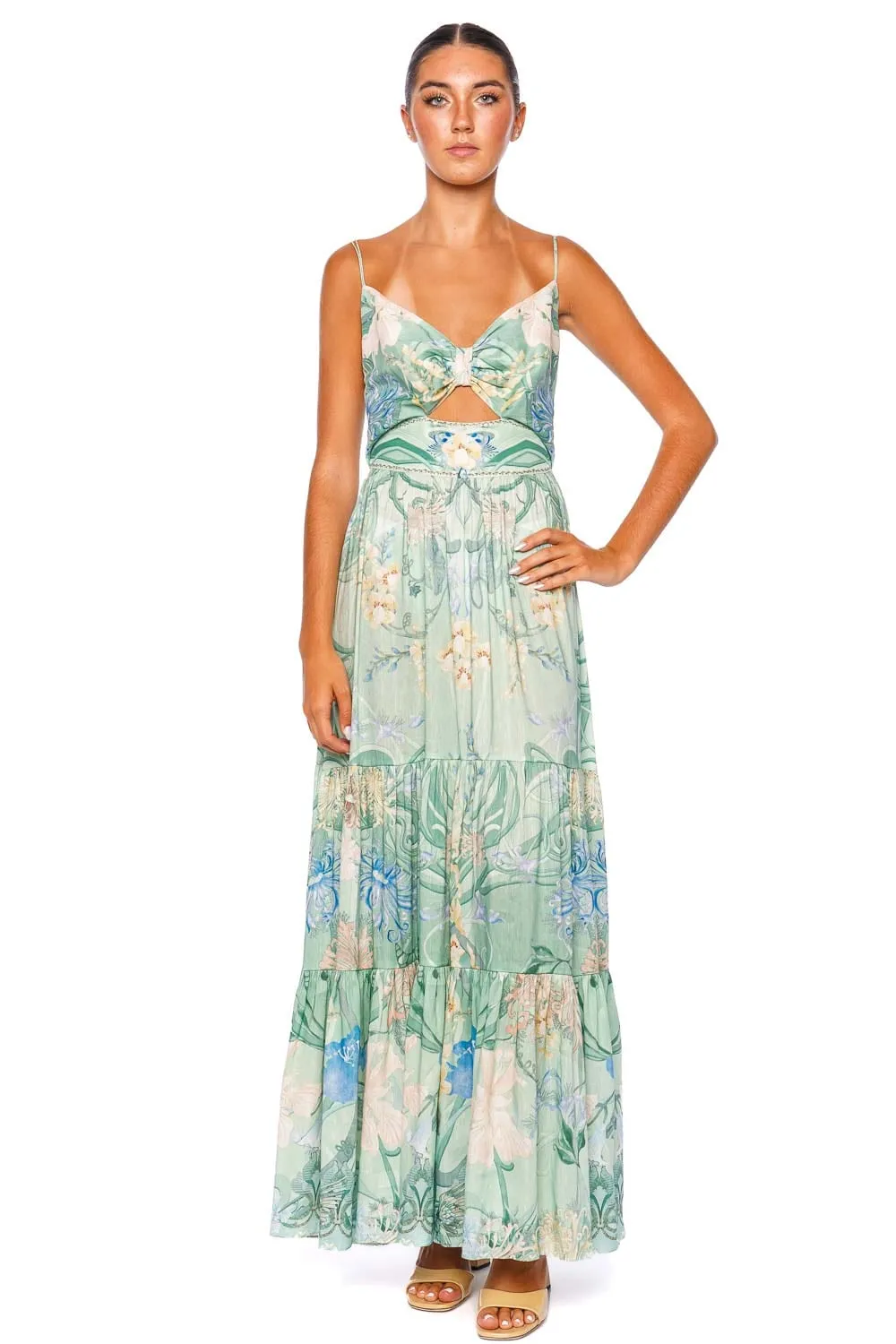 Dreaming in Dutch Twist Front Maxi Dress