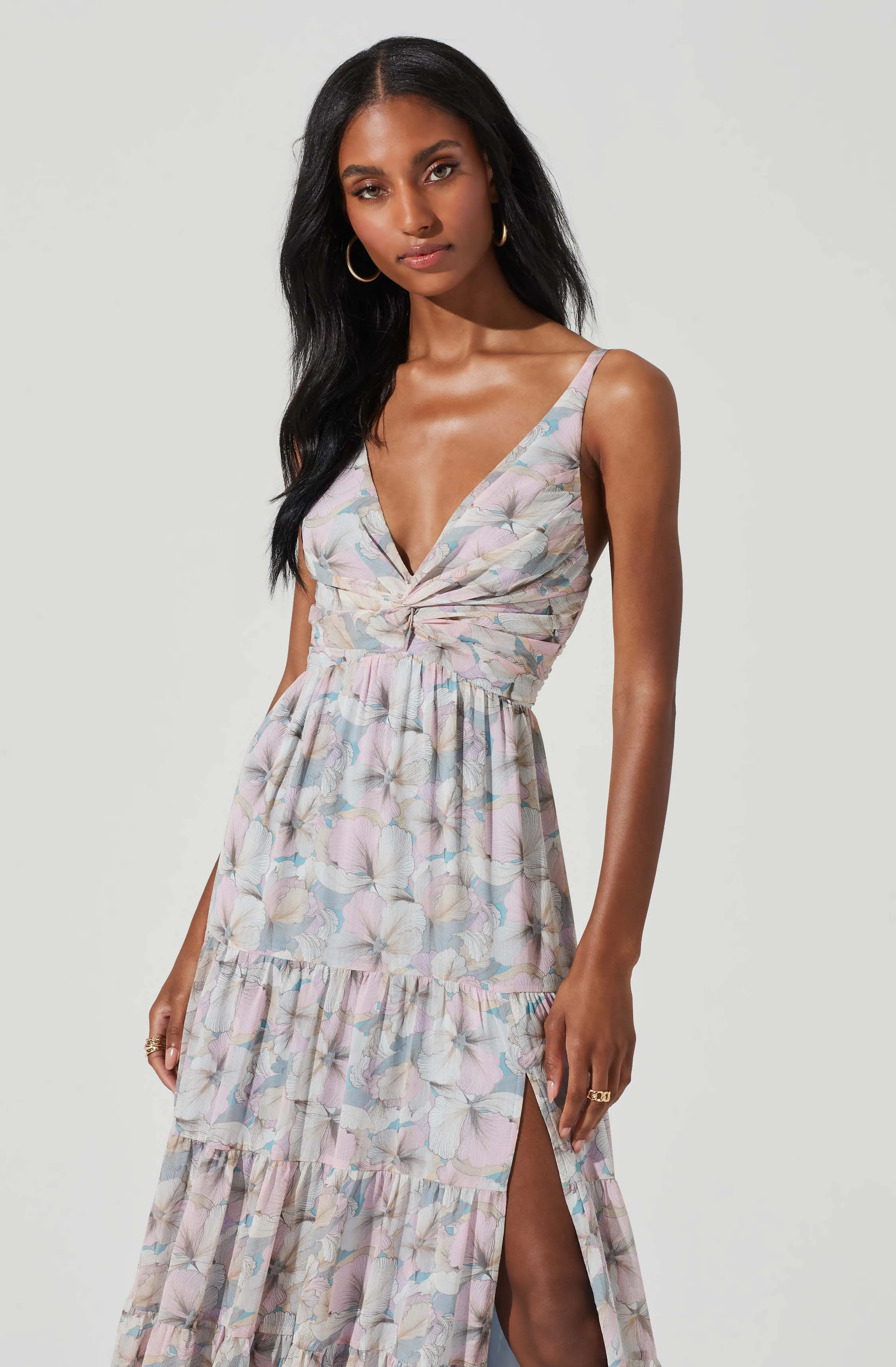 Elsa Floral Tiered Maxi Dress