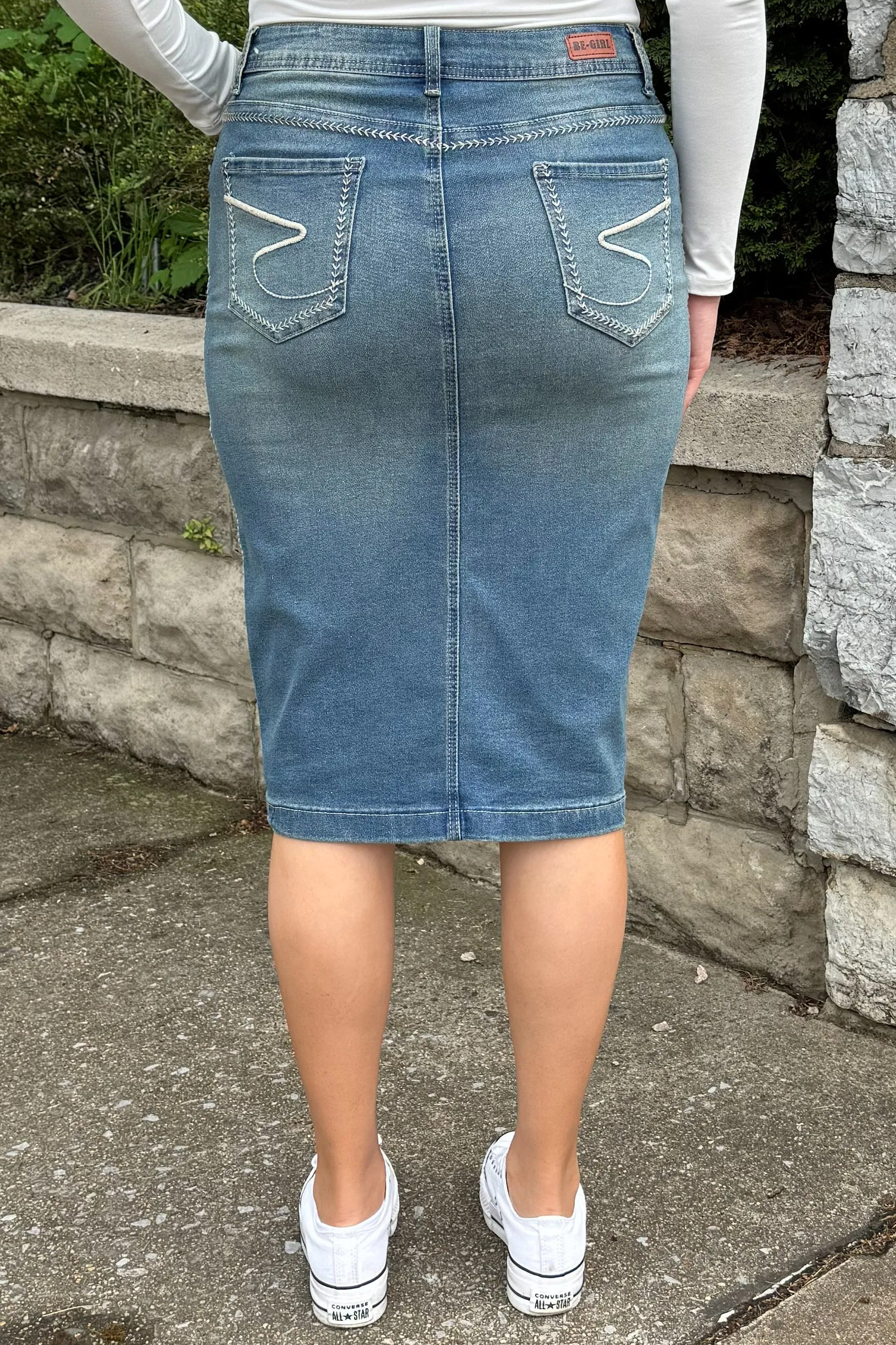 Emma Midi Denim Skirt (Vintage)