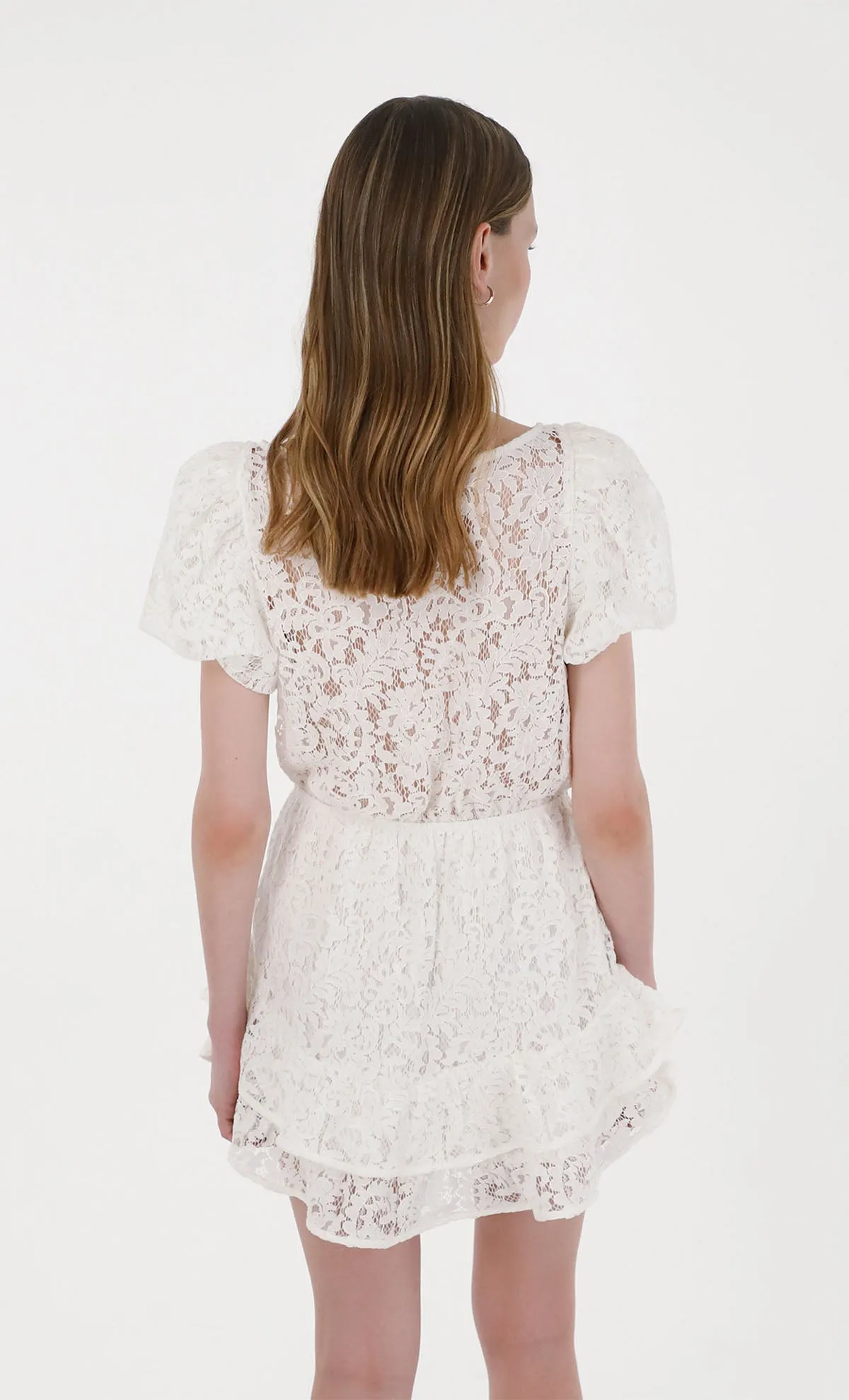 ESPECIA Wisteria Mini Dress - Off White