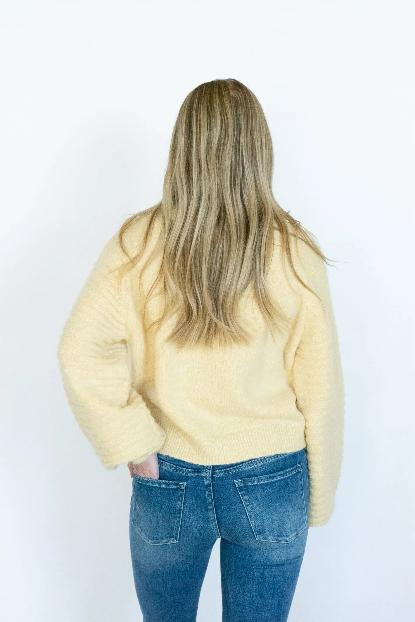 Filled with Sunshine Balloon Sleeve Sweater