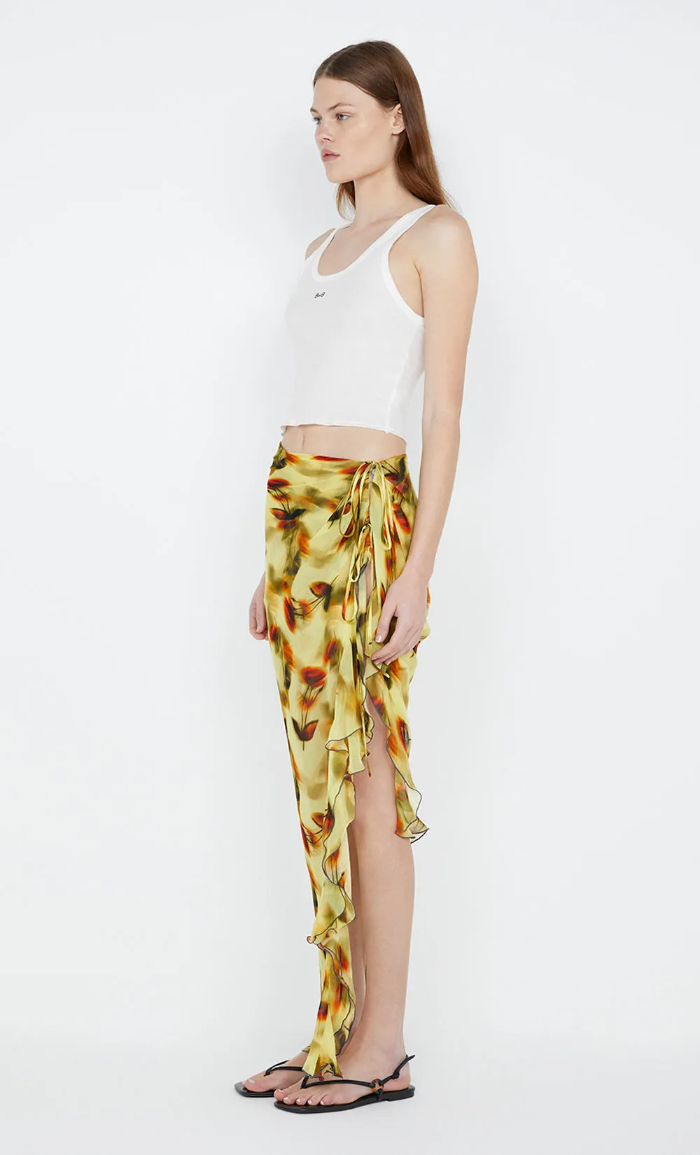 FIORE WRAP SKIRT - CITRUS ROSE