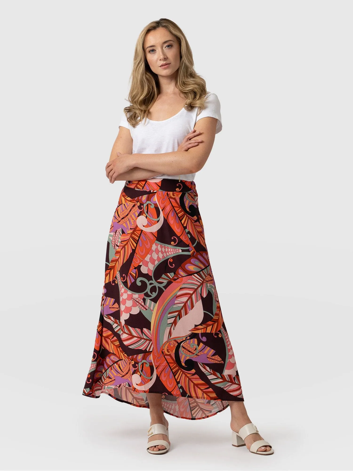 Harrow Skirt - Red Palm