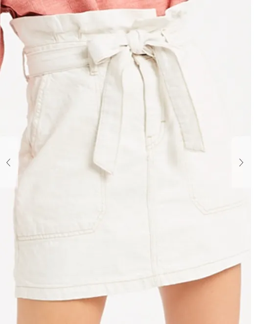 High Waisted Cotton Mini SKirt