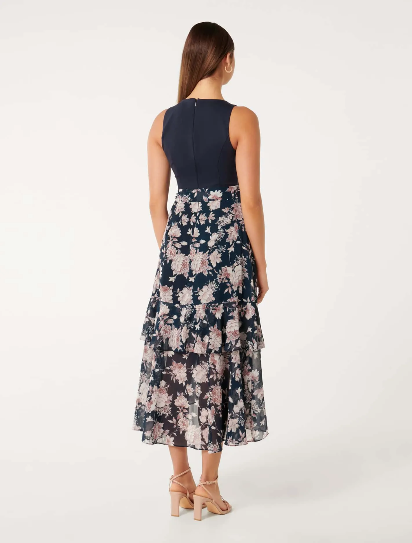 Ilaria Ruffled 2-in-1 Midi Dress - Versatile and Elegant