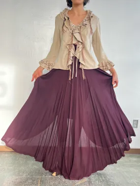 Jean Paul Gaultier Plum Mesh Skirt (S)