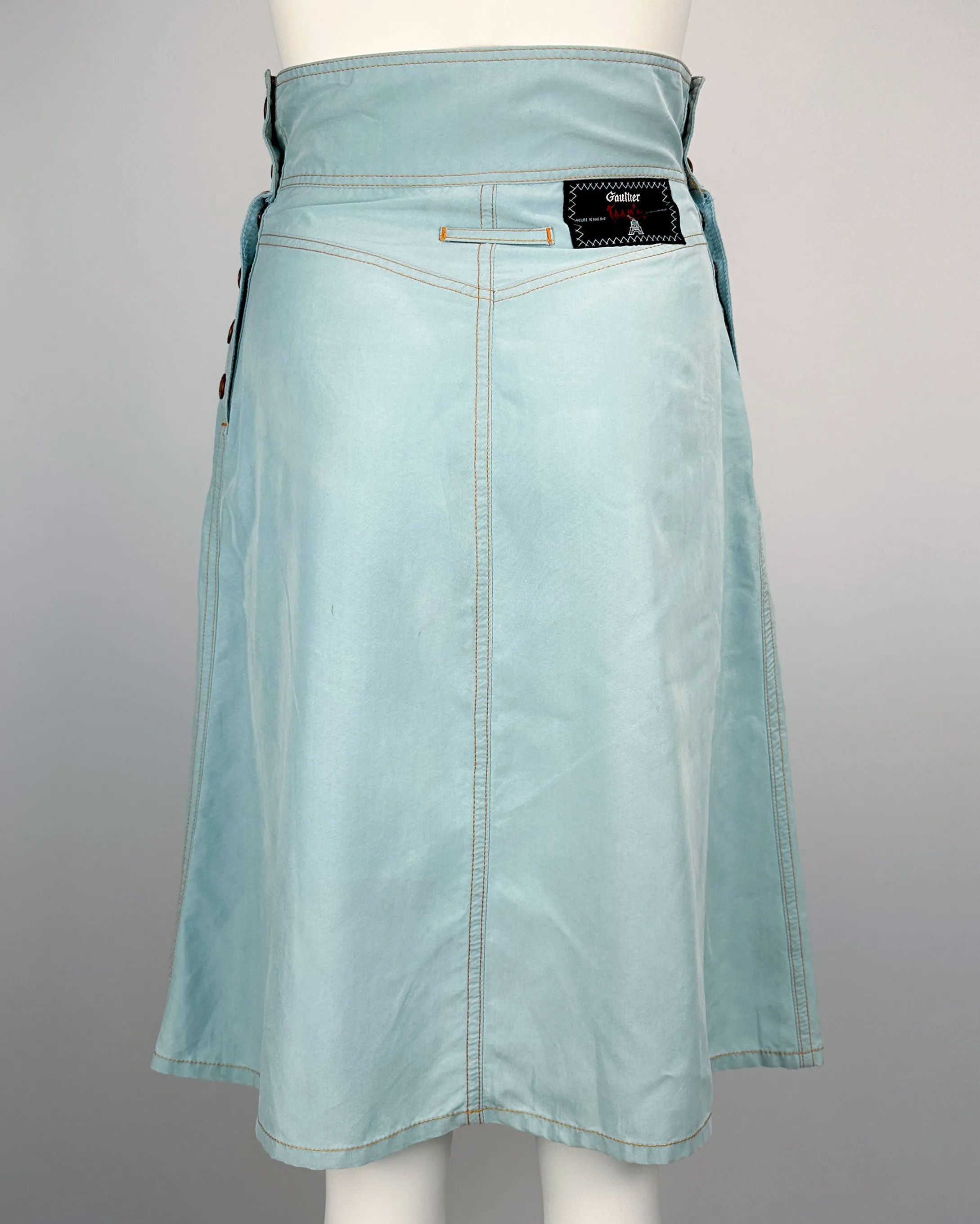 Jean Paul Gaultier Sky Blue High Skirt 2000's