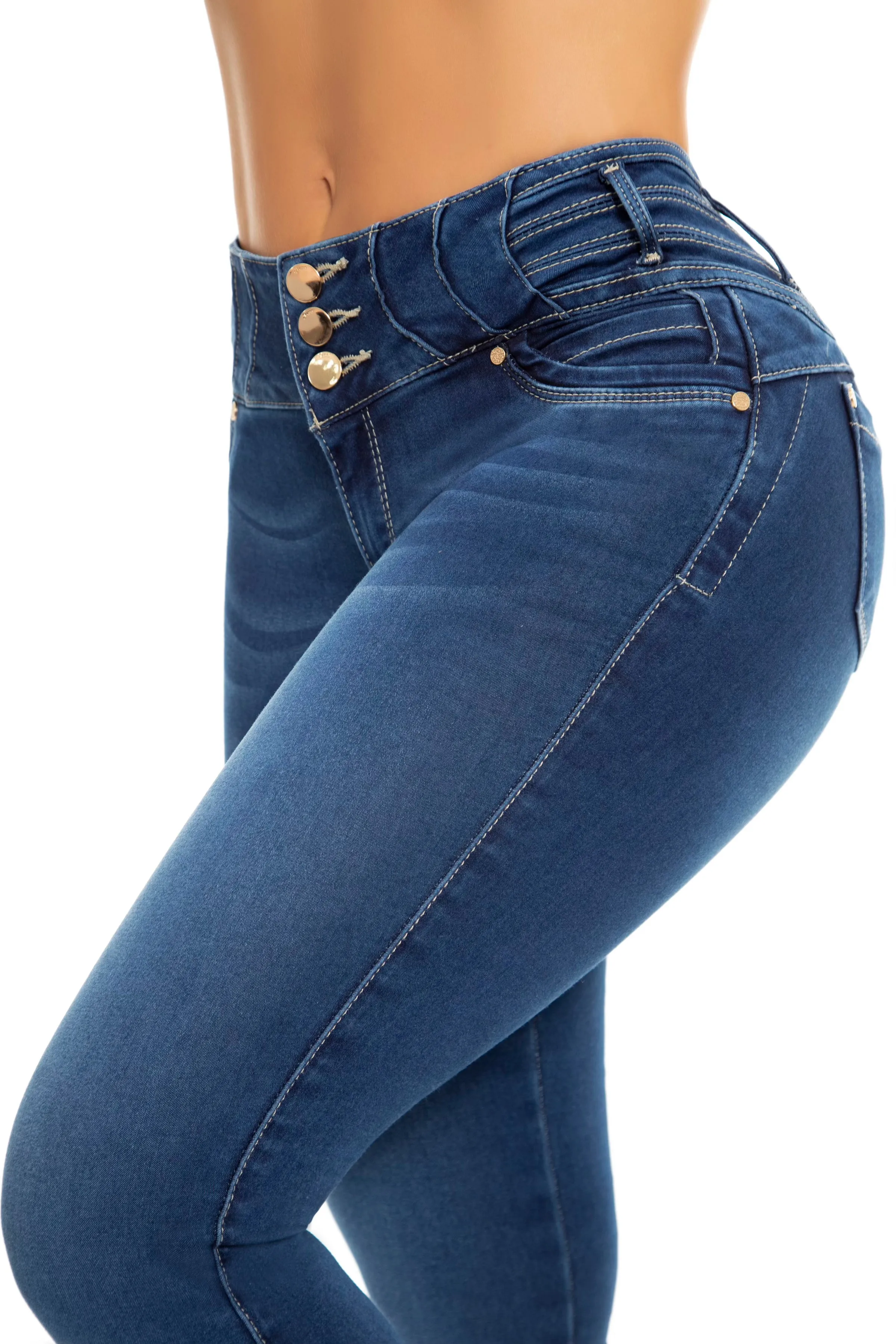 Jeans Levanta Pompa Julia Oscuro GOLDEN COLLECTION