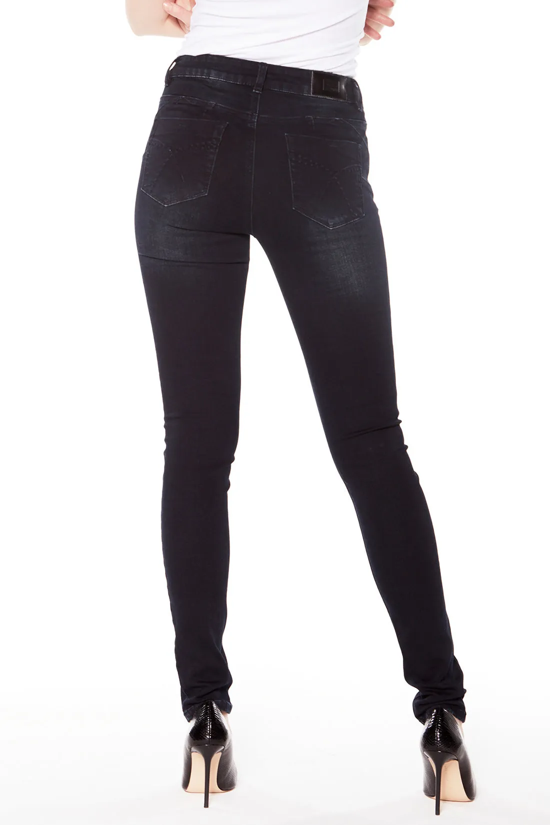 JOY - Regular Rise Skinny - Blue Black Wash