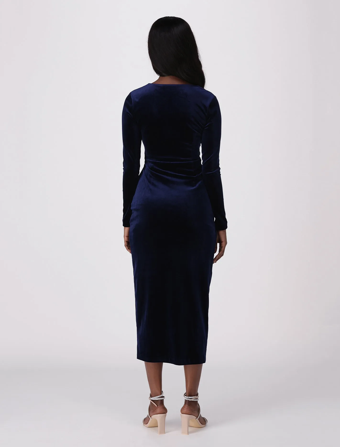 Julianne Wrap Velvet Midi Dress