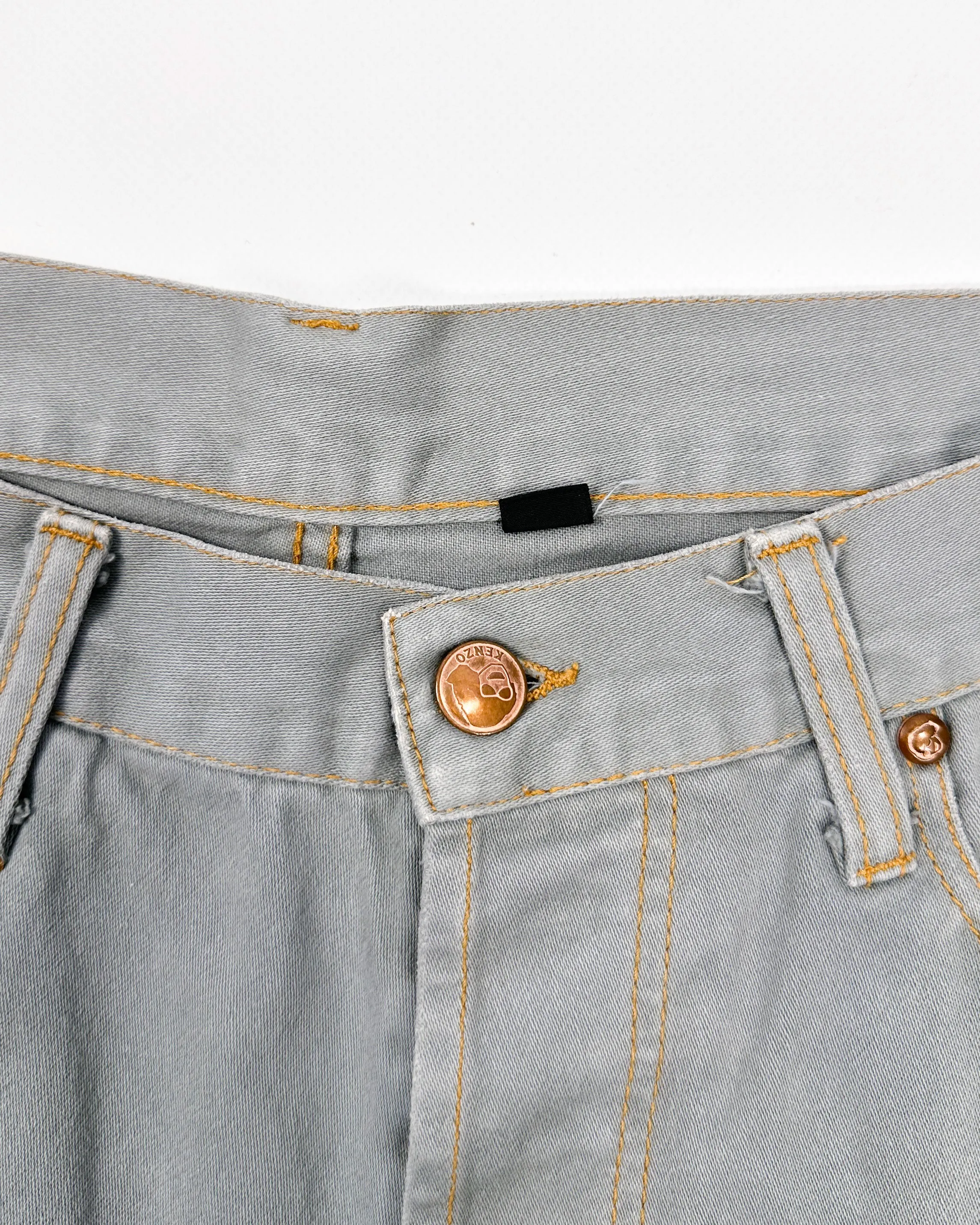 Kenzo Grey Denim Skirt 2000's