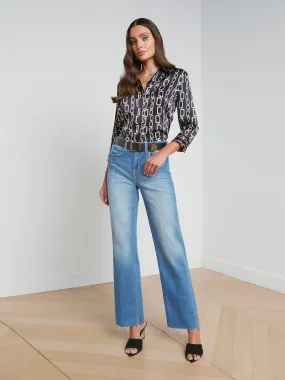 L'Agence Tiana High Rise Wide Leg Jean in Cowan